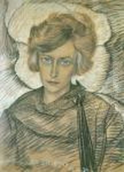 Portret Janiny Skibinskiej Oil Painting by Stanislaw Ignacy Witkiewicz (Witkacy)