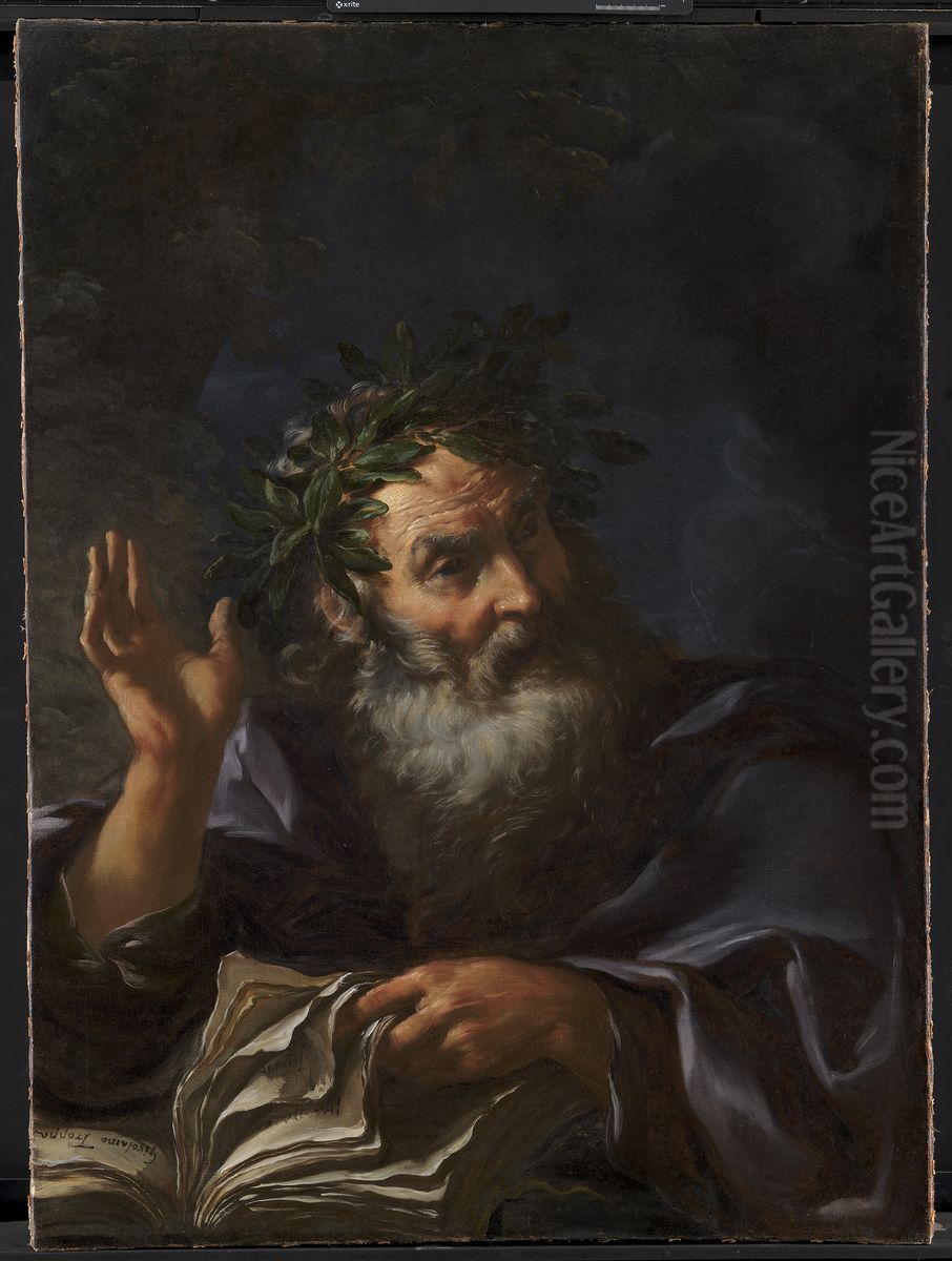 Homer Oil Painting by Girolamo Troppa