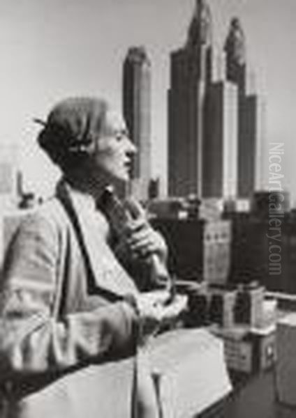 Auf Einem Penthouse In New York Oil Painting by Wolff Paul & Tritschler Alfred