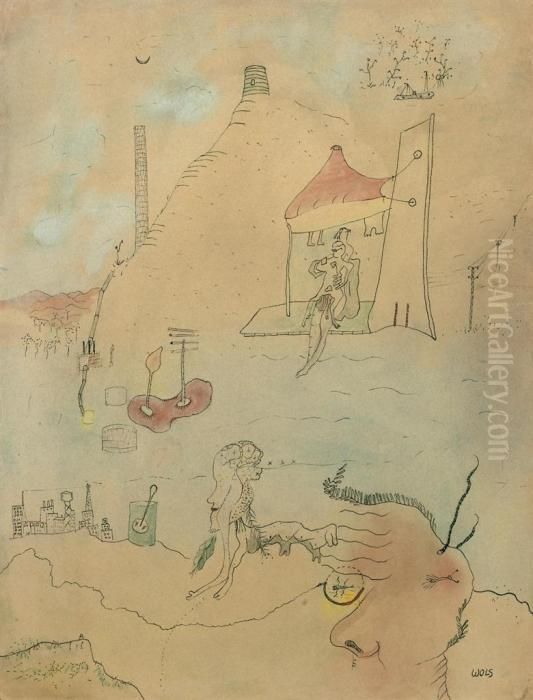 Masque Rouge Oil Painting by Otto Wols