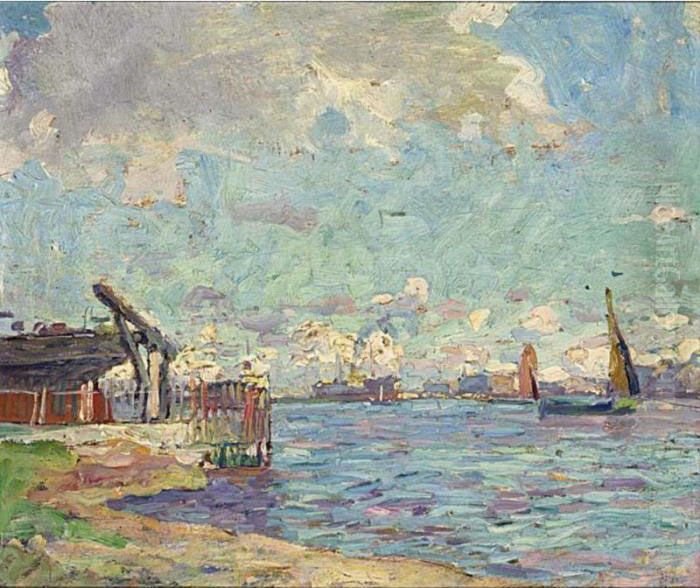 Langs Het Y Oil Painting by Hendrik Jan Wolter