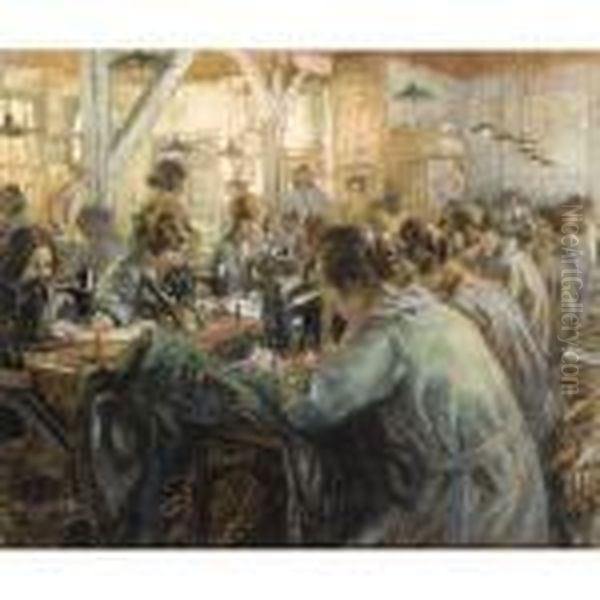 Confectie Atelier Oil Painting by Hendrik Jan Wolter