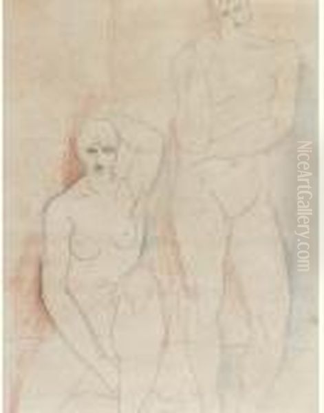 Two Nudes Oil Painting by Christopher Wood