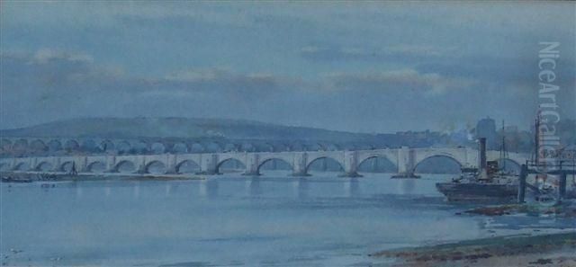 Berwick On Tweed Oil Painting by Frank Watson Wood