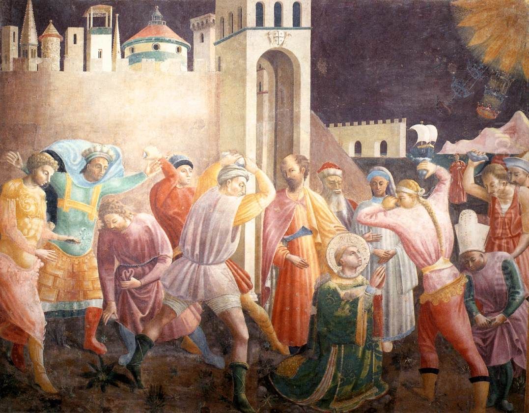 Stoning of St Stephen Oil Painting by Paolo Uccello