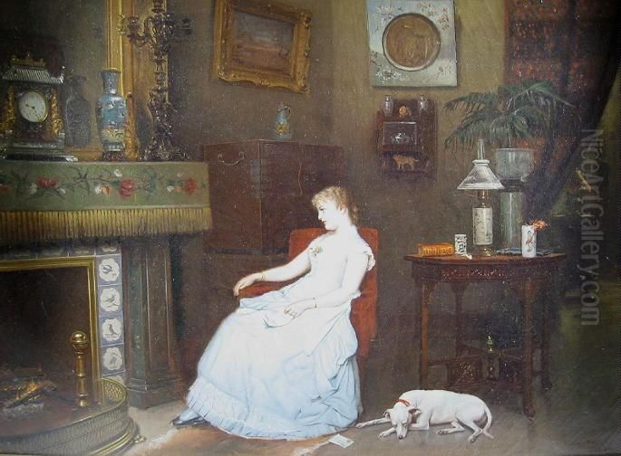 The Letter Oil Painting by George Wright