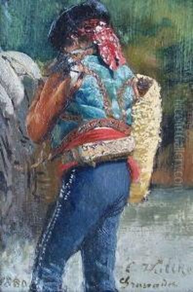 Spanier In Tracht Oil Painting by Carl Wuttke