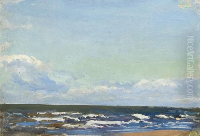 Baltic See At Polaga Oil Painting by Leon Wyczolkowski