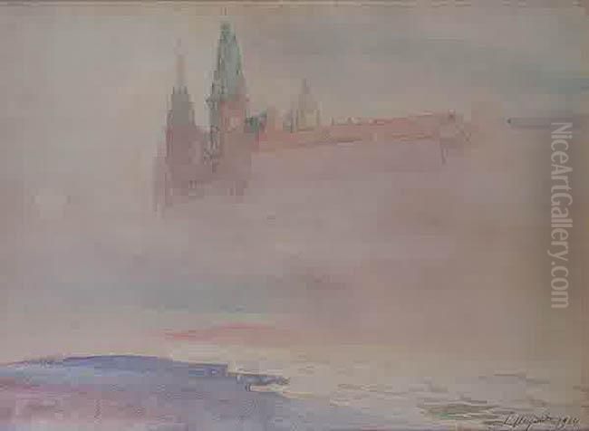 Wawel Oil Painting by Leon Wyczolkowski