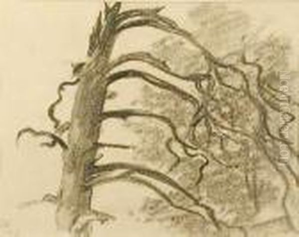 Drzewo Oil Painting by Leon Wyczolkowski