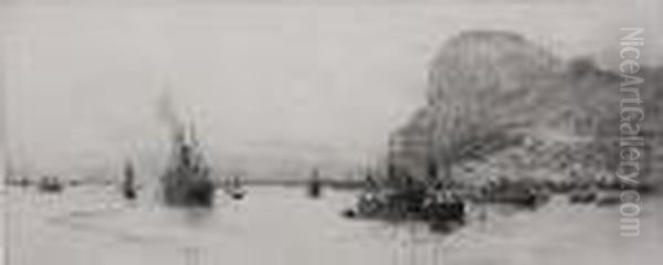 Rock Of Gibraltar Oil Painting by William Lionel Wyllie