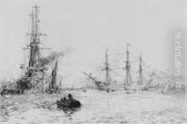 H.m.s. 
Victory Oil Painting by William Lionel Wyllie