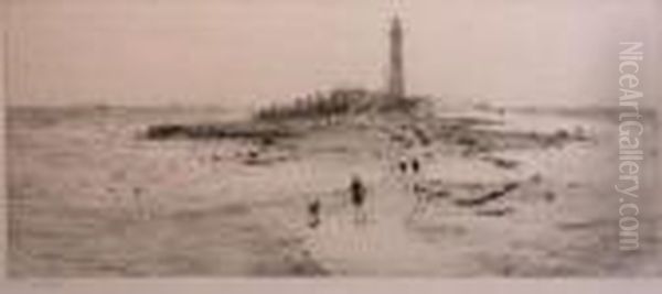The River Tyne And Coast Oil Painting by William Lionel Wyllie