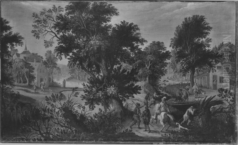 Baumlandschaft Oil Painting by Jan Wijnants