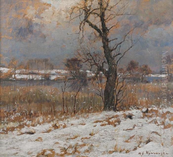 Pejzaz Zimowy Oil Painting by Michael Gorstkin Wywiorski
