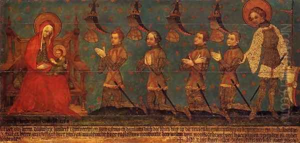 Memorial Tablet Oil Painting by Dutch Unknown Masters