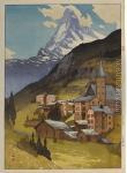 Matterhorn Oil Painting by Hiroshi Yoshida