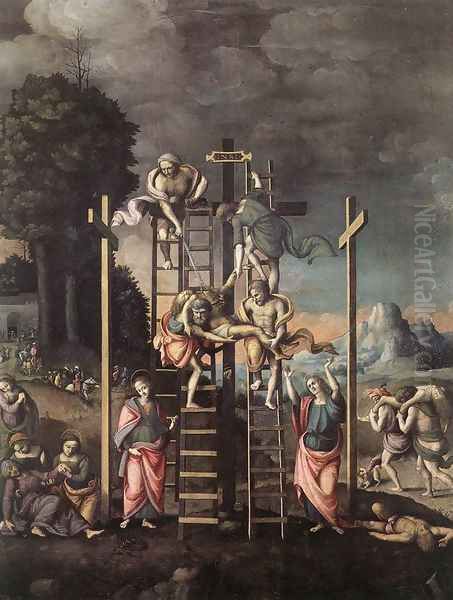 Deposition Oil Painting by Francesco Ubertini Bacchiacca II