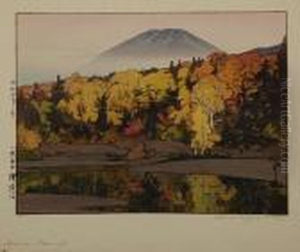 Suiren Numa Oil Painting by Hiroshi Yoshida