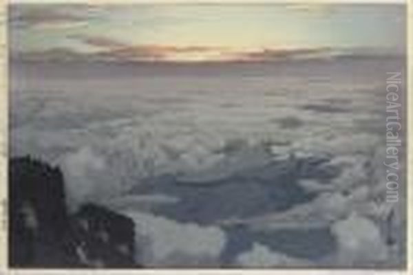 Early Morning Oil Painting by Hiroshi Yoshida