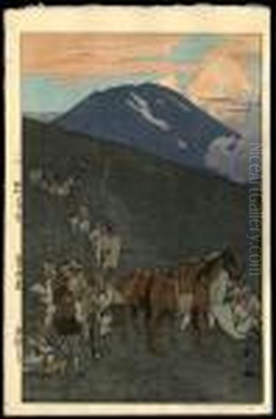 Umagaeshi Oil Painting by Hiroshi Yoshida