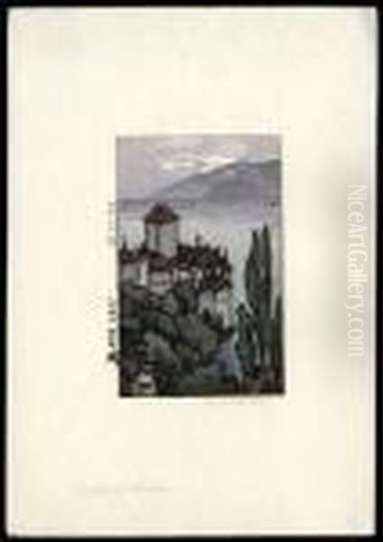 Castle Of Chillon Oil Painting by Hiroshi Yoshida