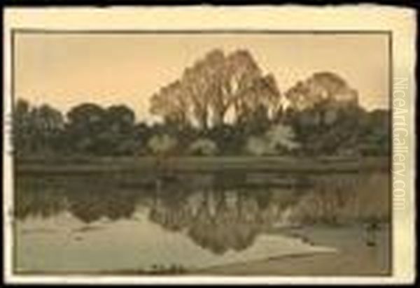 Yoshikawa Oil Painting by Hiroshi Yoshida