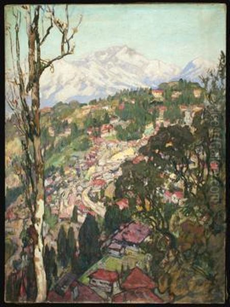 Darjeeling Oil Painting by Hiroshi Yoshida