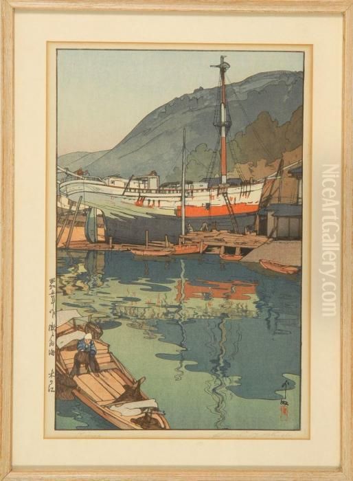 Kinoe Oil Painting by Hiroshi Yoshida