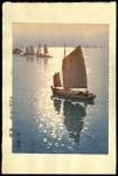 Calm Wind Oil Painting by Hiroshi Yoshida