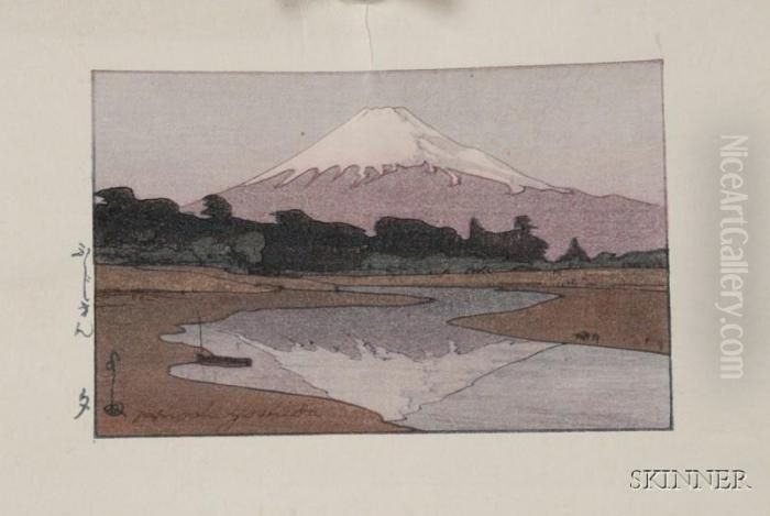 Fujiyama From Suzukawa Oil Painting by Hiroshi Yoshida