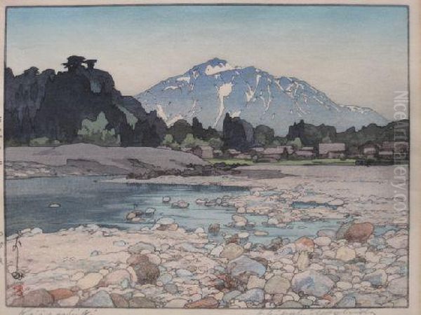 Kajiyashiki Oil Painting by Hiroshi Yoshida