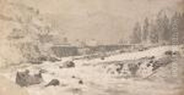 Circa 1894-1899 Oil Painting by Hiroshi Yoshida