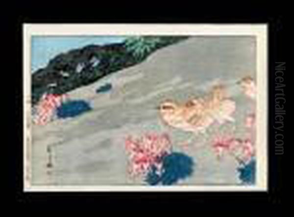 Raicho & Komagusa Oil Painting by Hiroshi Yoshida