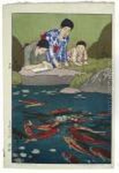 Jizuru Oil Painting by Hiroshi Yoshida