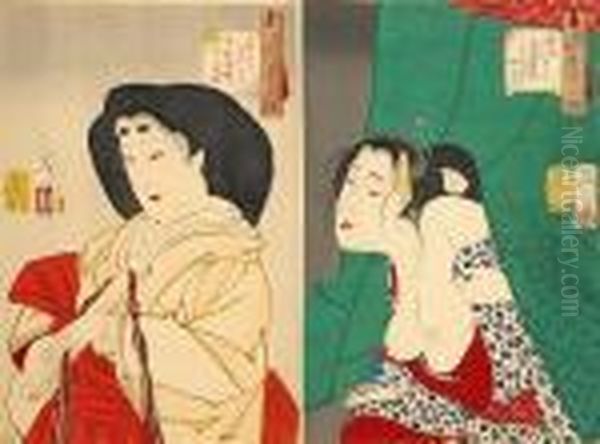 Sixty-nine Woodblock Prints Oil Painting by Tsukioka Yoshitoshi