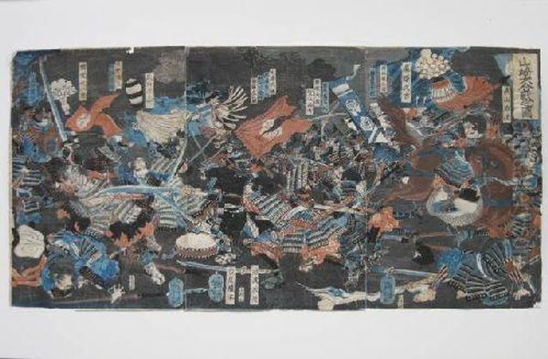 Triptych Oil Painting by Tsukioka Yoshitoshi