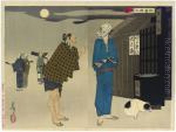 Otomi Yosaburo No Hanashi Oil Painting by Tsukioka Yoshitoshi