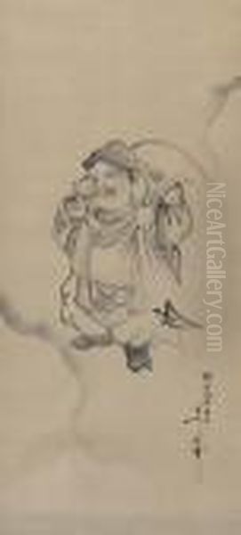 Daikokuten, God Of Good Fortune Oil Painting by Tsukioka Yoshitoshi