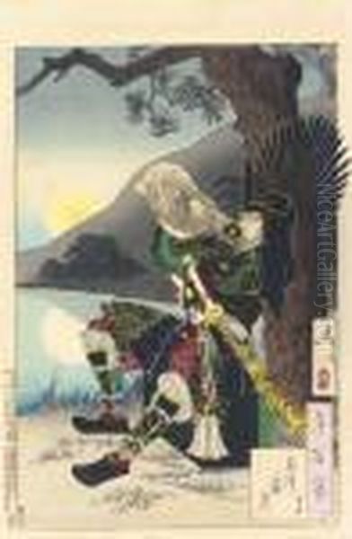 Tsuki Hyakushi Oil Painting by Tsukioka Yoshitoshi