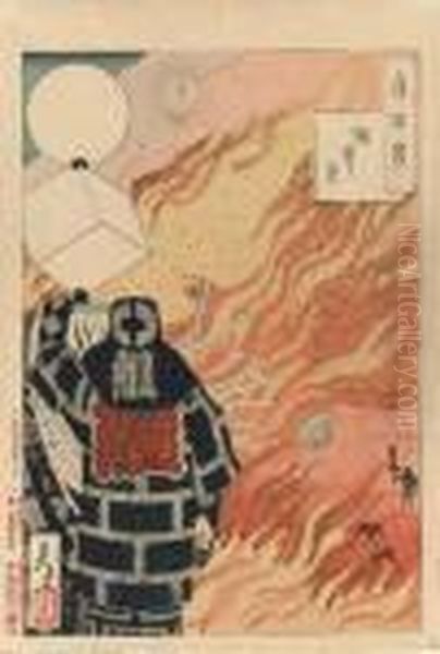 Three Prints Oil Painting by Tsukioka Yoshitoshi