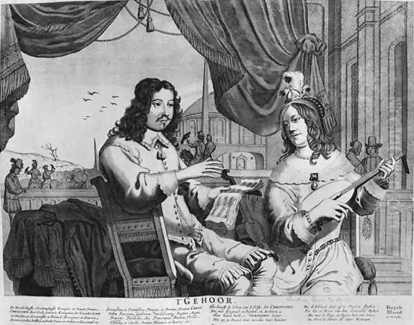 Queen Christina of Sweden 1626-89 Oil Painting by unknown