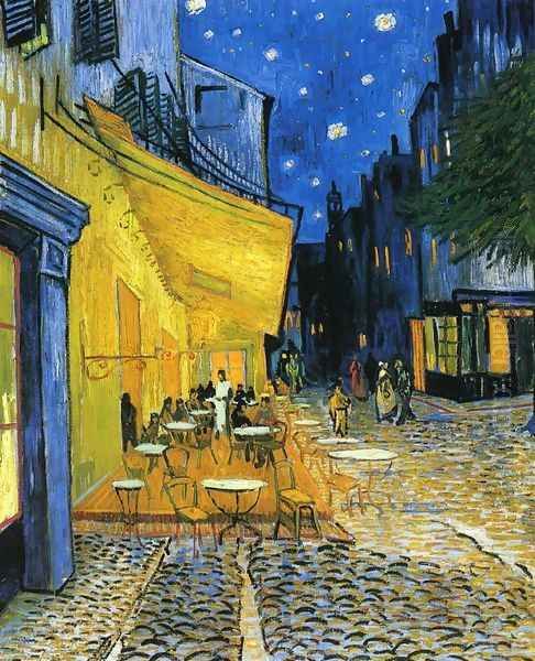 Cafe Terrace on the Place du Forum Oil Painting by Vincent Van Gogh
