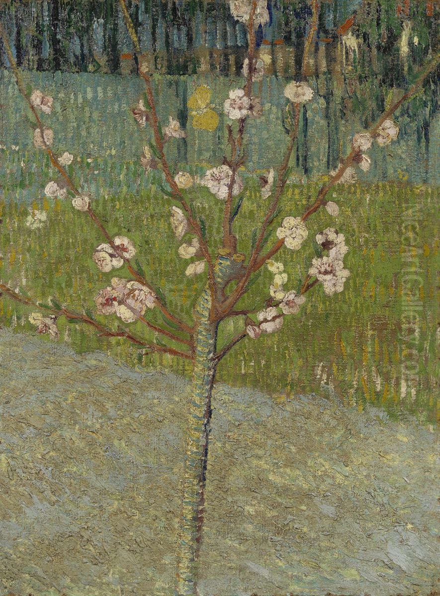 Almond Tree In Blossom Oil Painting by Vincent Van Gogh