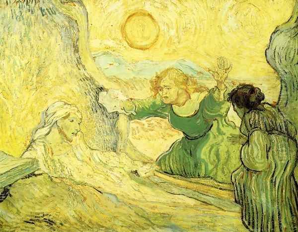 Raising of Lazarus (after Rembrant) Oil Painting by Vincent Van Gogh