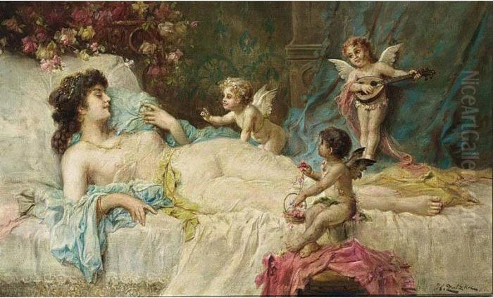 'ein Susser Traum' Oil Painting by Hans Zatzka