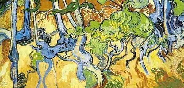 Tree Roots And Trunks Oil Painting by Vincent Van Gogh