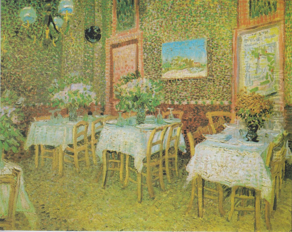 Interior Of A Restaurant Oil Painting by Vincent Van Gogh