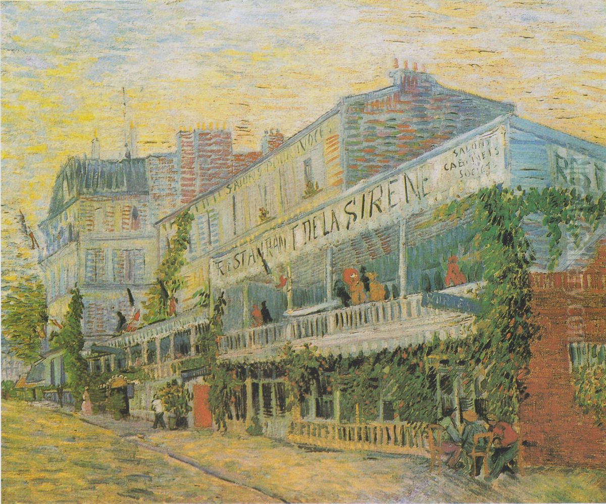 The Restaurant de la Sirene at Asnieres Oil Painting by Vincent Van Gogh