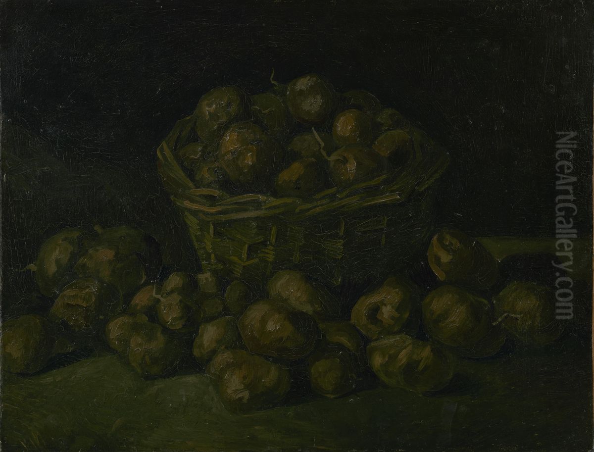 Basket Of Potatoes Oil Painting by Vincent Van Gogh